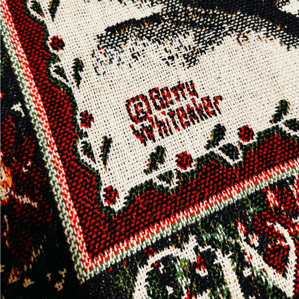 Vintage Beacon Christmas Santa Claus Tapestry Throw Blanket Holiday Decor - Picture 3 of 7